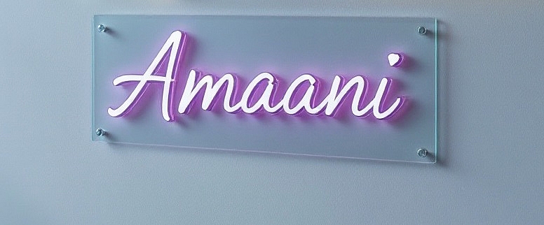 amaani plexiglass name plaque