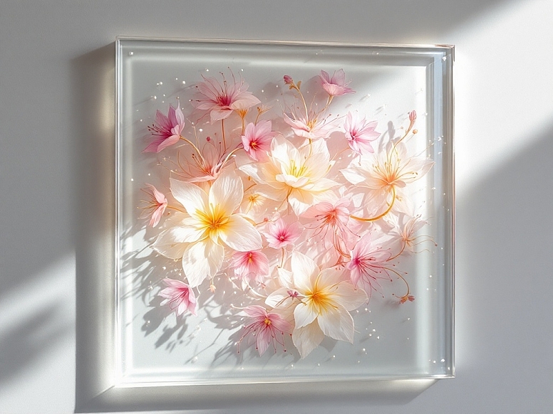 plexiglass floral art gift